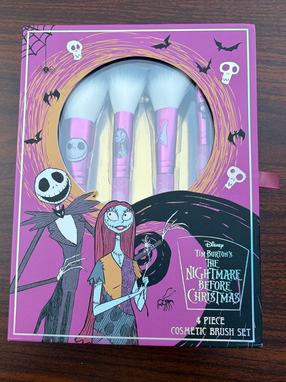 Disney Nightmare Before Christmas 4 Pc Cosmetic Brush Set Jack Sally NIB